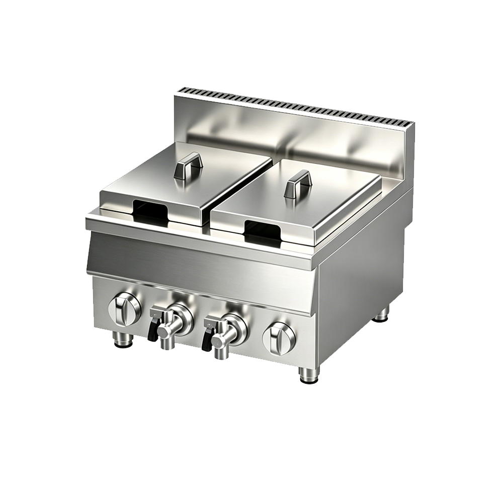 PREMIO DL-6012R nadpultna friteza s 2 bazena — plinska izvedba